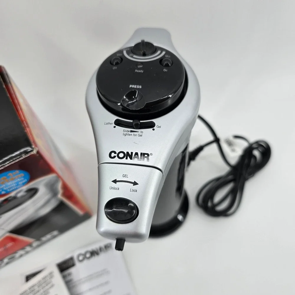 Conair Gel & Lather Heating System Mens Shaving Warmer HGL1 Black Silver